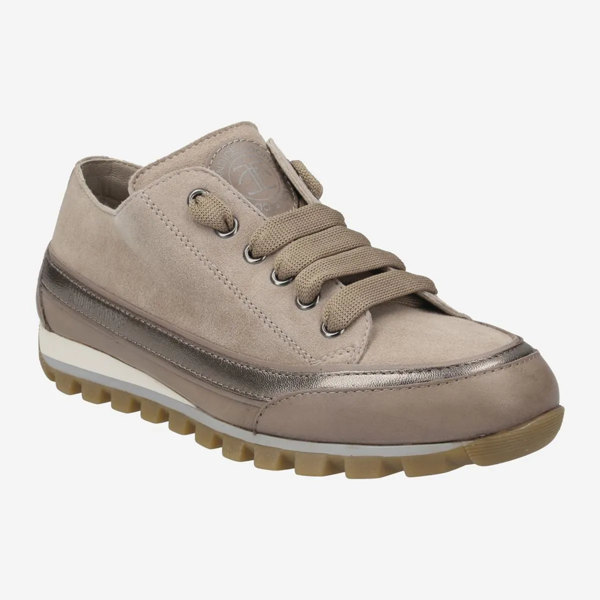 Janis Low Sneaker - Strip Taupe Gold Metallic