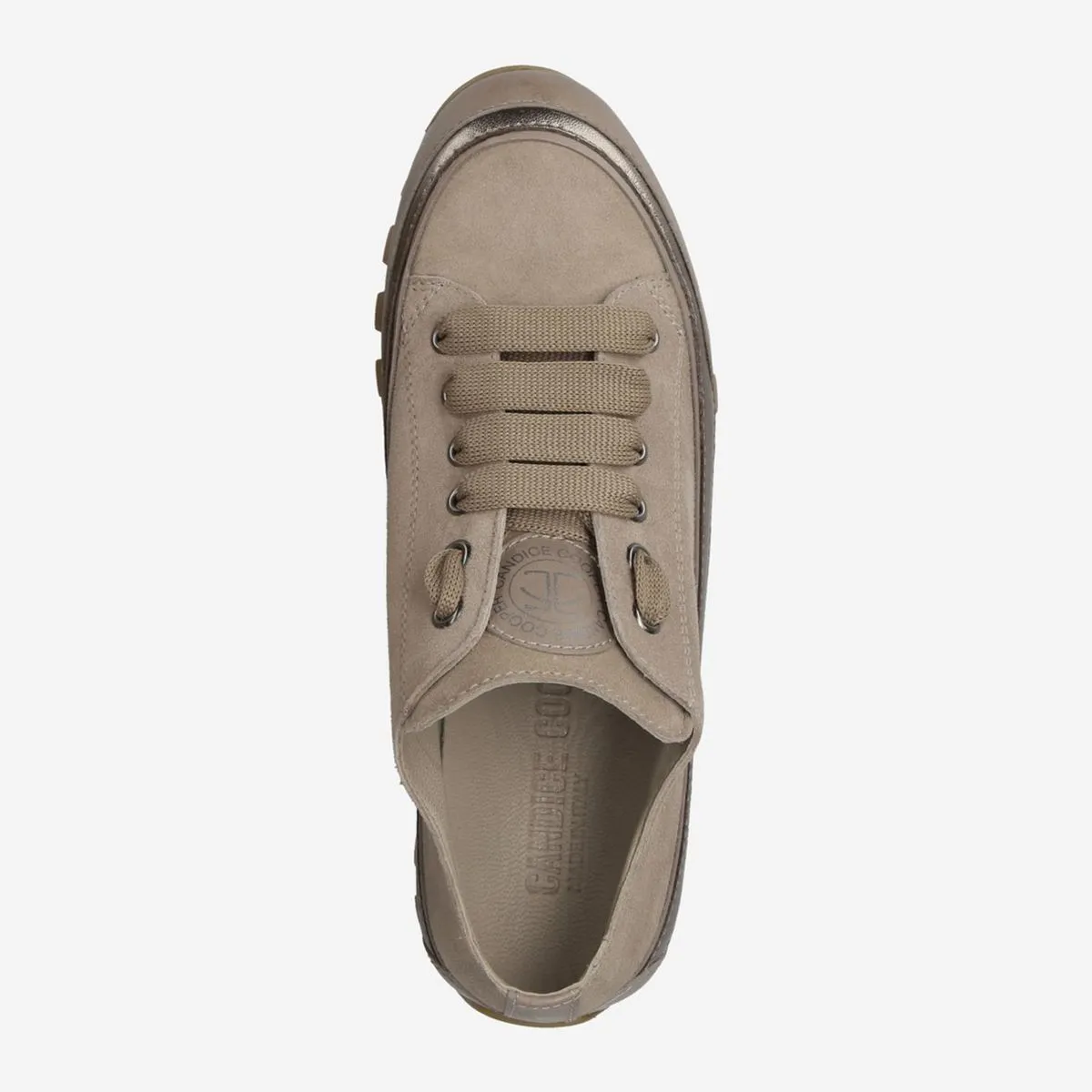 Janis Low Sneaker - Strip Taupe Gold Metallic