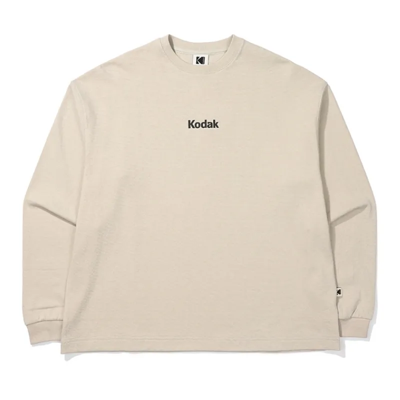 KODAK  |Unisex Street Style Long Sleeves Plain Cotton