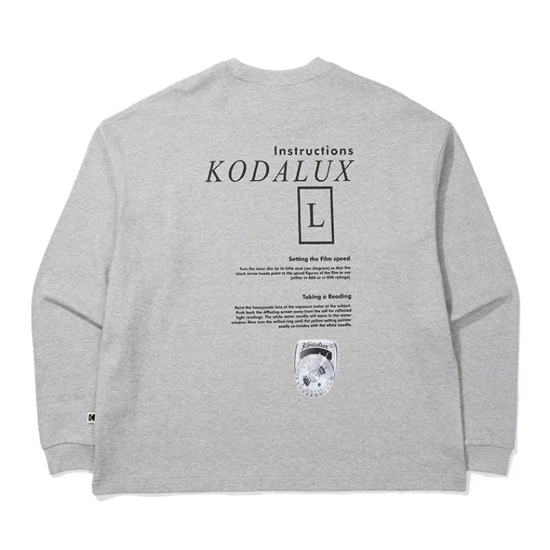 KODAK  |Unisex Street Style Long Sleeves Plain Cotton