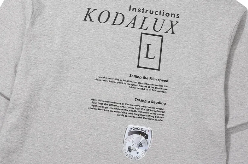 KODAK  |Unisex Street Style Long Sleeves Plain Cotton