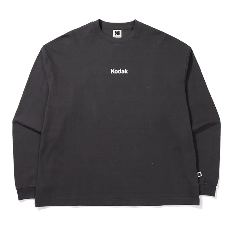 KODAK  |Unisex Street Style Long Sleeves Plain Cotton