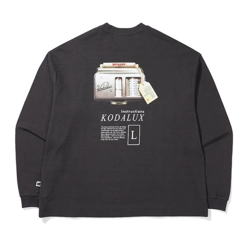 KODAK  |Unisex Street Style Long Sleeves Plain Cotton