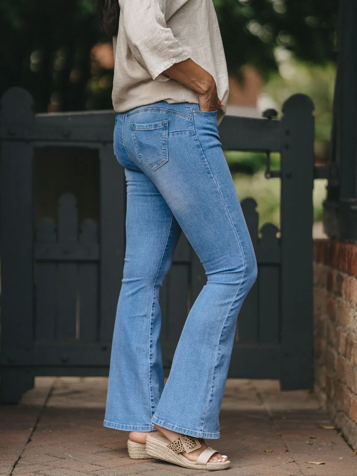 Light Denim Boot Cut Jeans