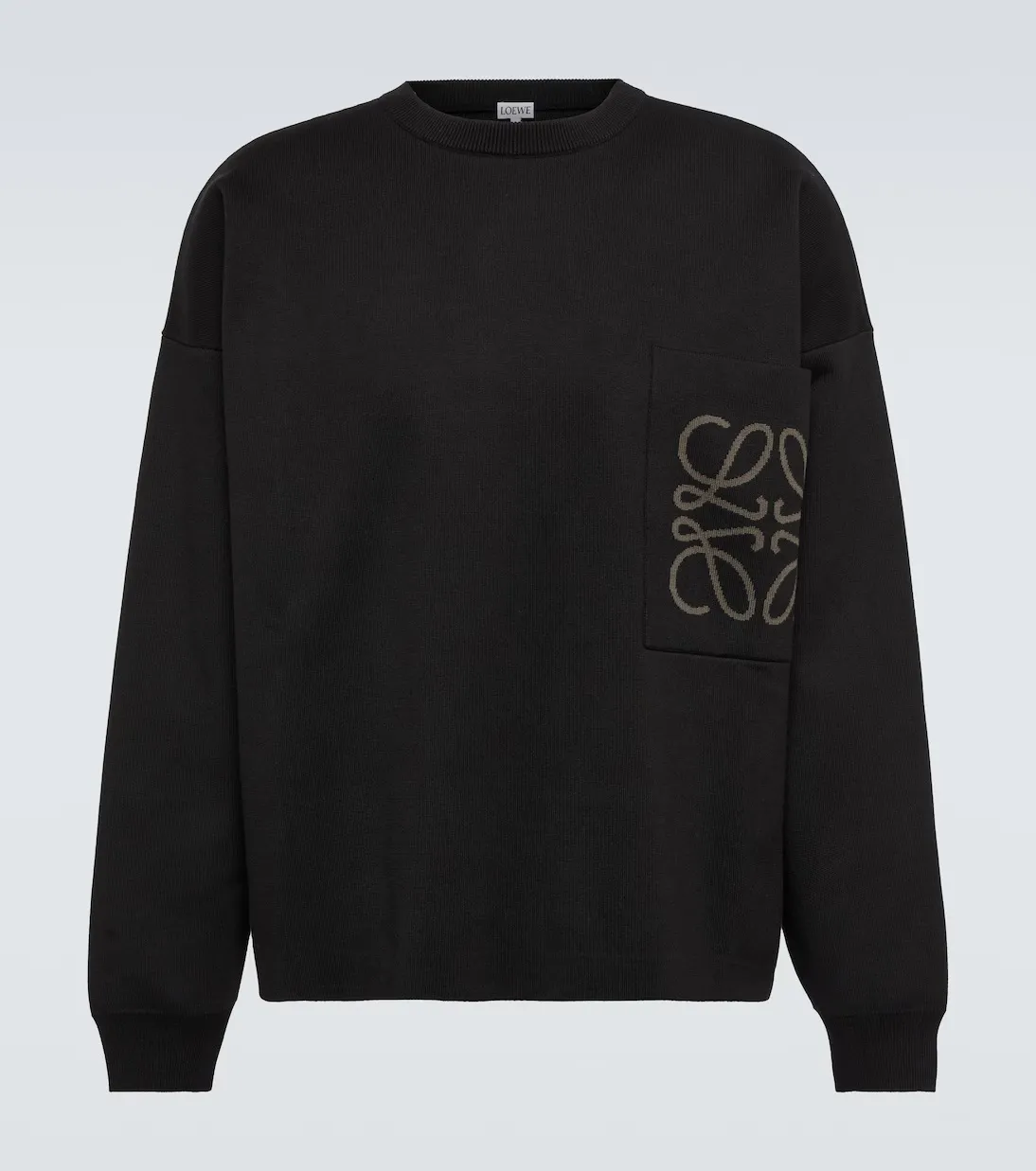 LOEWE  |Crew Neck Pullovers Street Style Long Sleeves Plain Cotton