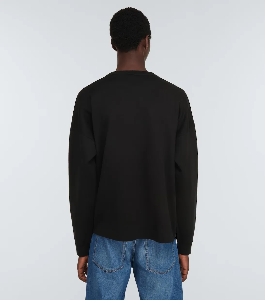 LOEWE  |Crew Neck Pullovers Street Style Long Sleeves Plain Cotton