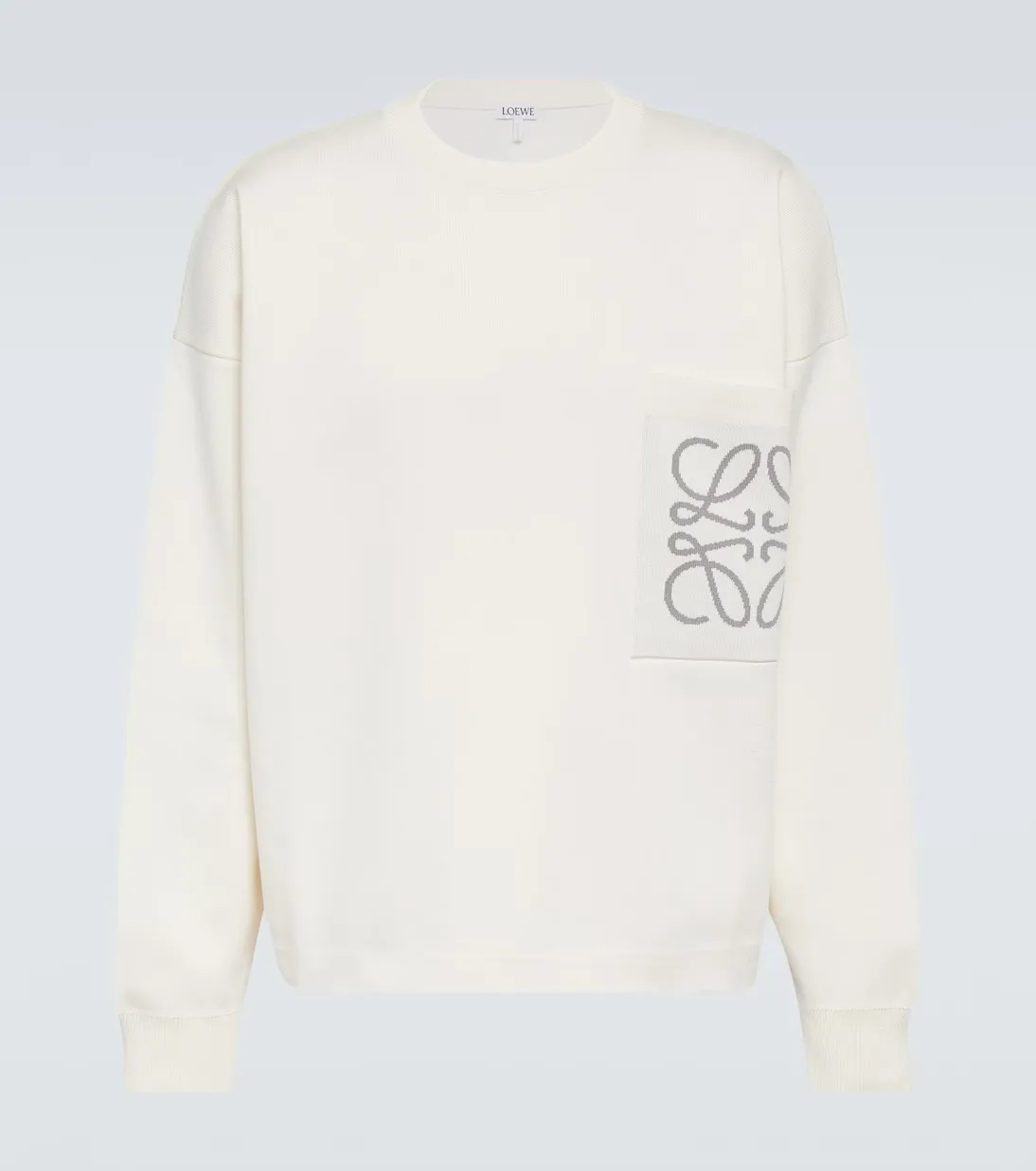 LOEWE  |Crew Neck Pullovers Street Style Long Sleeves Plain Cotton