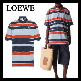 LOEWE  |Pullovers Stripes Unisex Linen Blended Fabrics Street Style