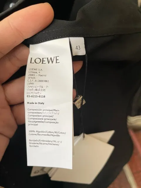 LOEWE  |Street Style Long Sleeves Plain Logo Luxury Shirts