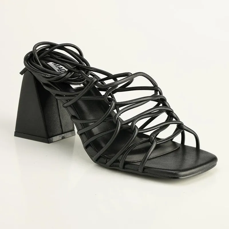 Madison Abigail Strappy  Heel - Black