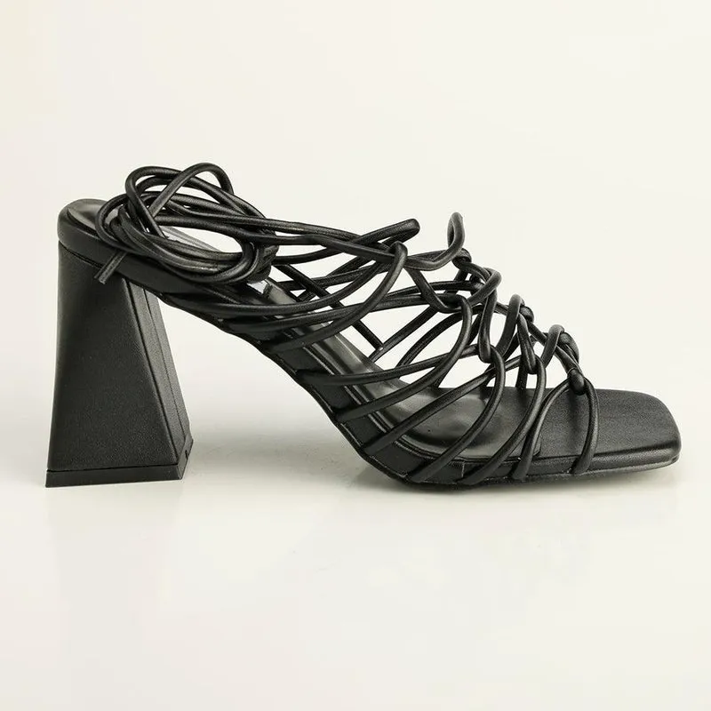 Madison Abigail Strappy  Heel - Black