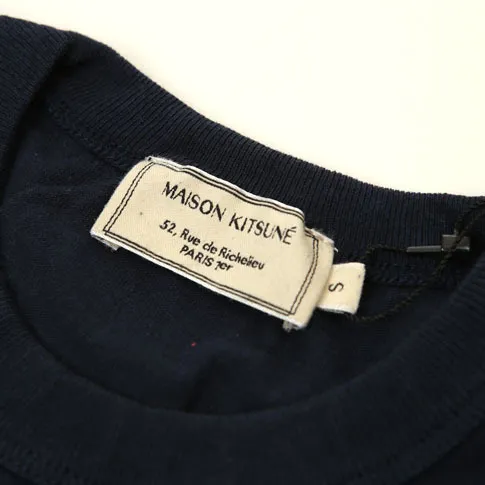 MAISON KITSUNE  |Crew Neck Pullovers Unisex Street Style Plain Cotton