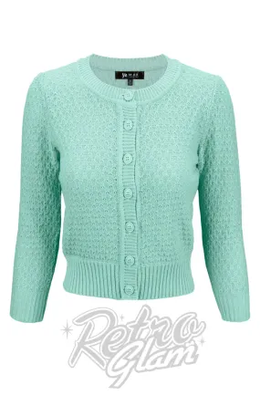 Mak Textured Cardigan in Aqua