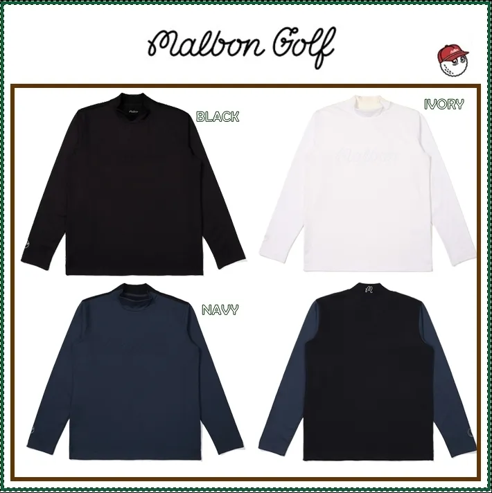 Malbon Golf  |Street Style Long Sleeves Plain Long Sleeve T-shirt Logo