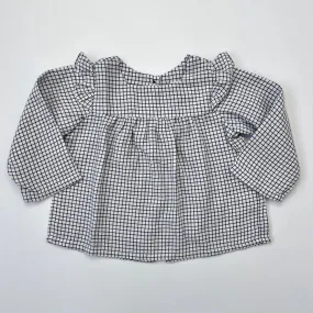 Marie-Chantal Check Brushed Cotton Blouse: 6 Months