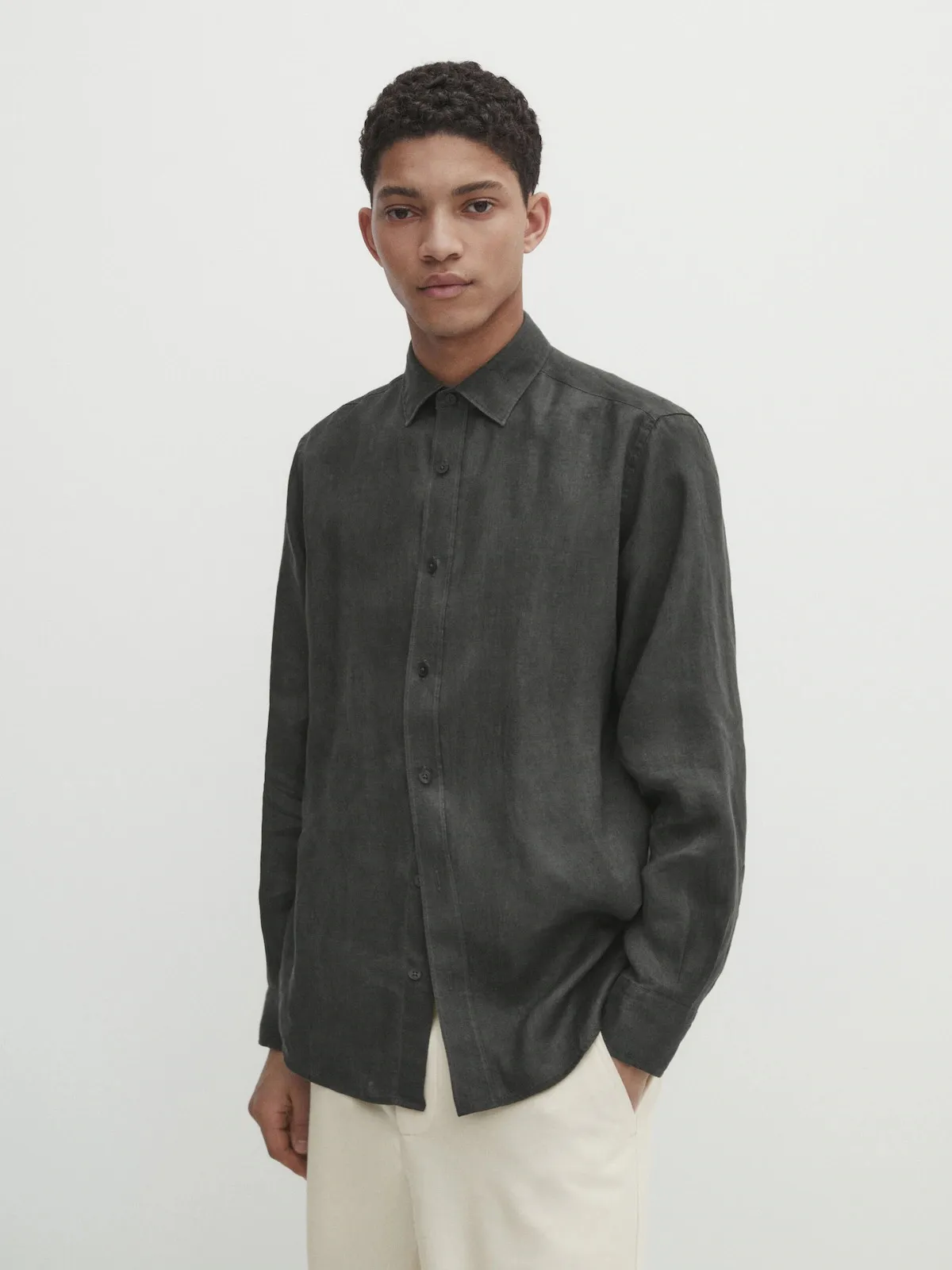 Massimo Dutti  |Linen Long Sleeves Shirts