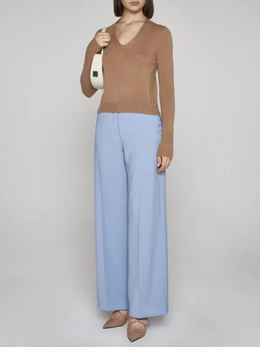 MaxMara  |Casual Style Long Sleeves Plain Office Style