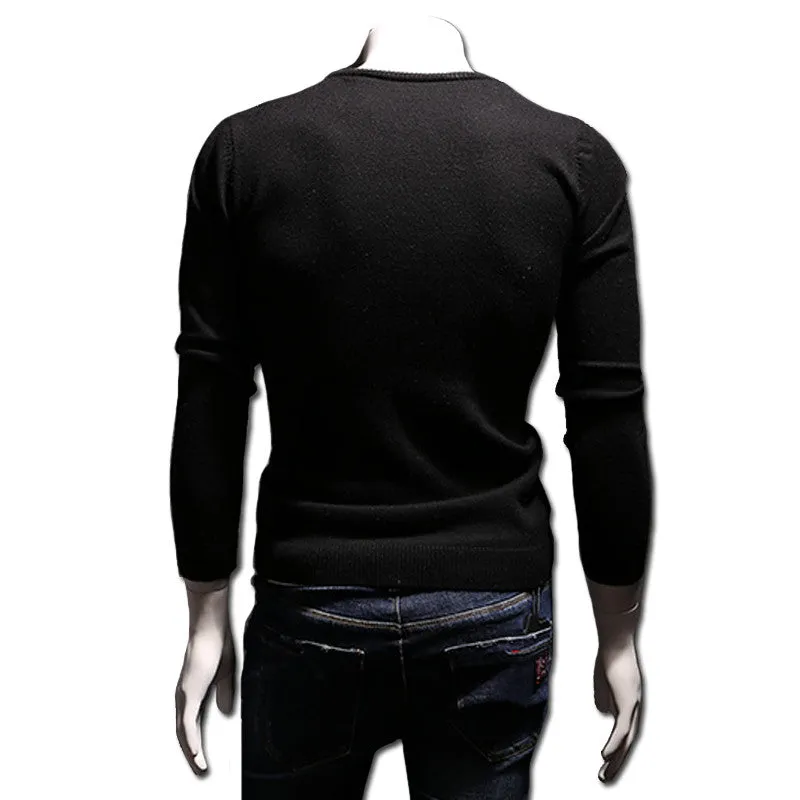 Men Knitted Floral Sweaters Pullovers Men's Casual Slim Fit Large Size Long Sleeved O Neck Sweaters Hombre SM6