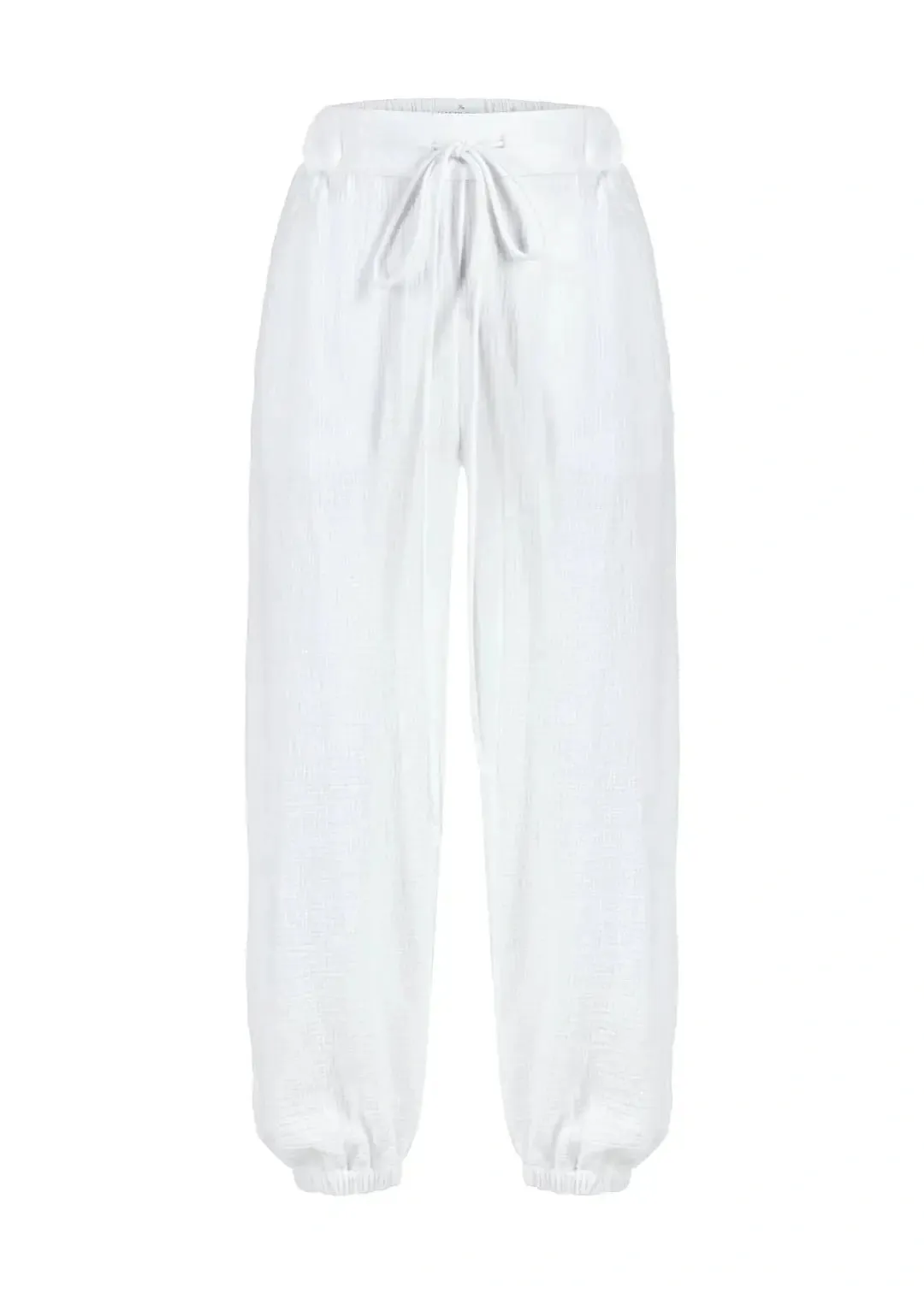 Mia Cotton Pants - White