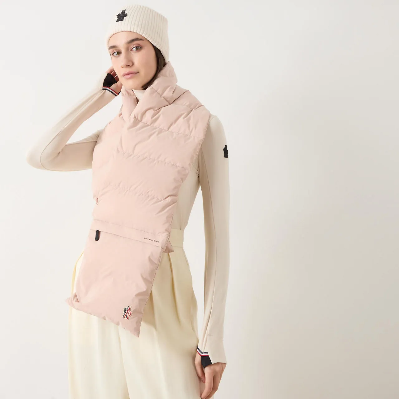 MONCLER Padded Scarf - LIGHT PINK