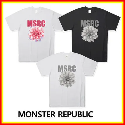 MONSTER REPUBLIC  |Unisex Street Style U-Neck Cotton Short Sleeves T-Shirts