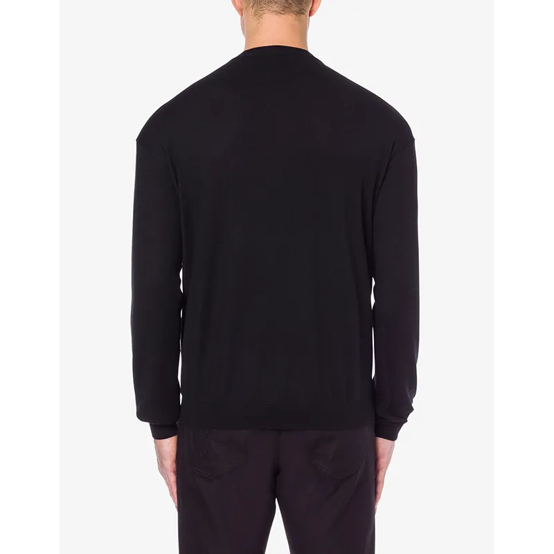 Moschino  |Crew Neck Pullovers Wool Street Style U-Neck Long Sleeves