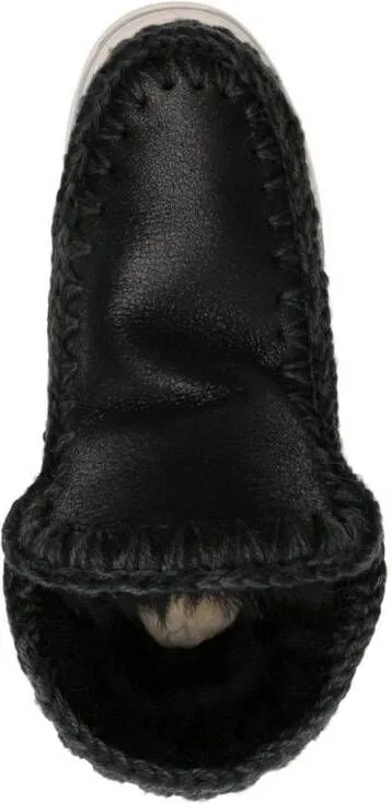 Mou Eskimo leather sneaker boots Black