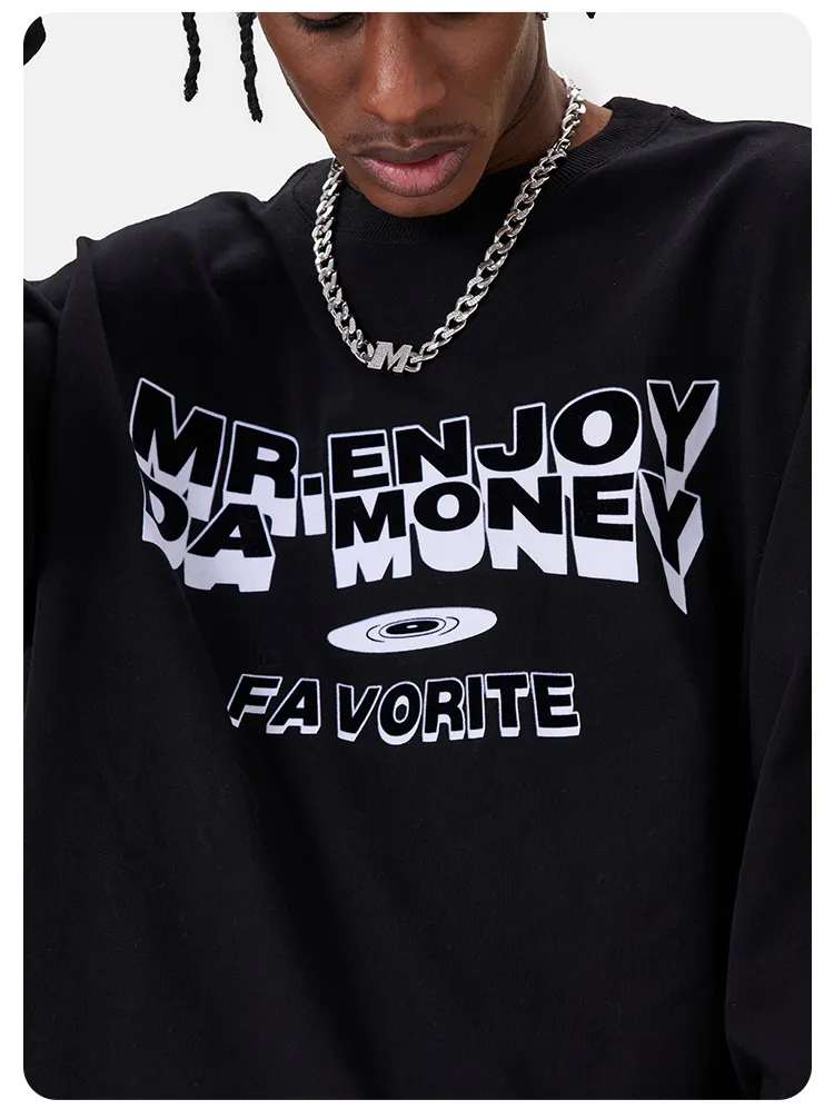 MR. ENJOY DA MONEY  |Unisex Street Style Long Sleeves Cotton Long Sleeve T-shirt