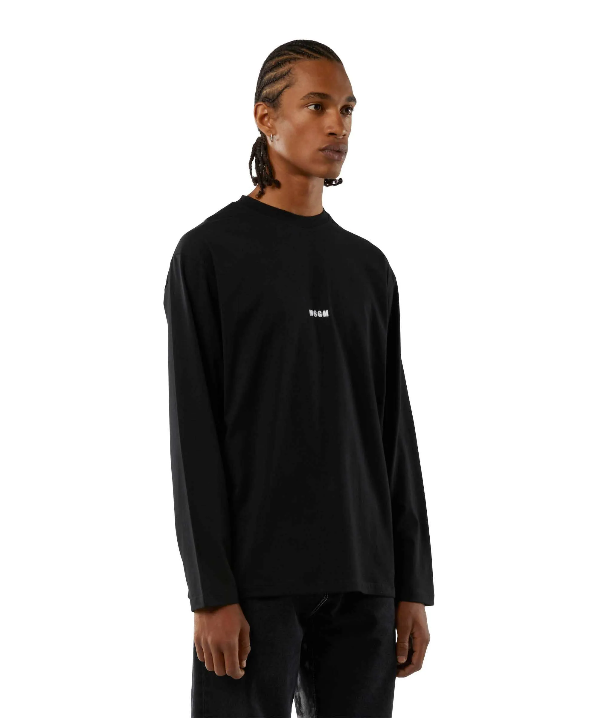 MSGM  |Crew Neck Street Style Long Sleeves Plain Cotton