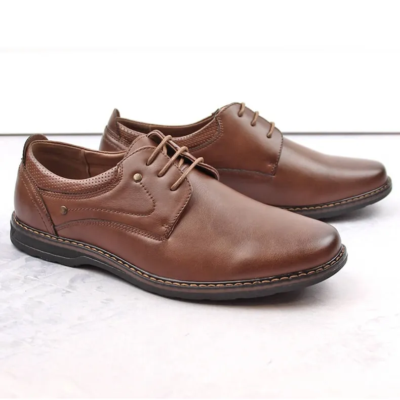 News Elegant brown men's shoes Unisoft Men's Collection 4092