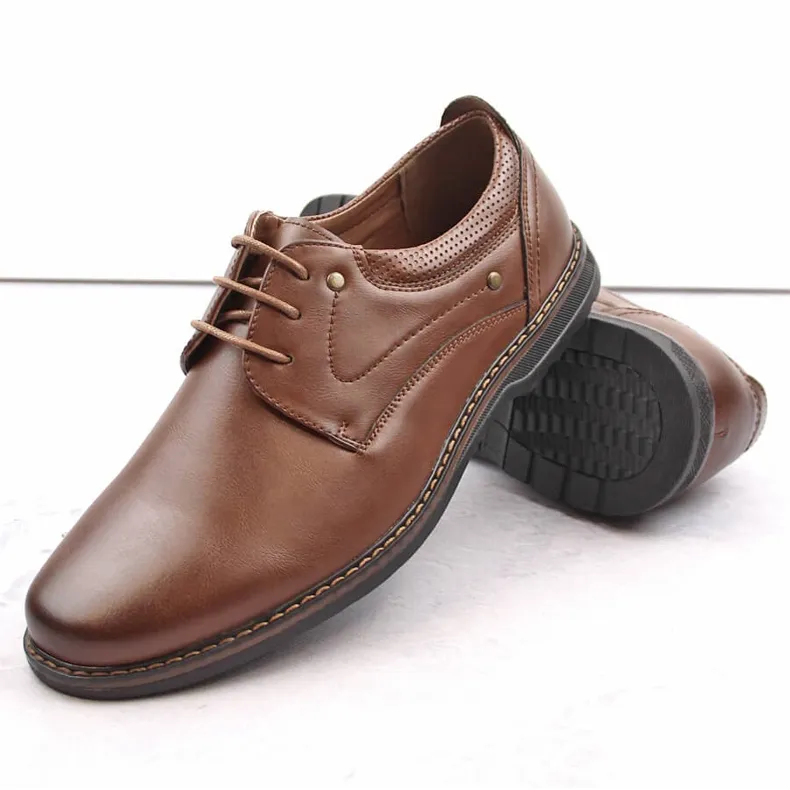 News Elegant brown men's shoes Unisoft Men's Collection 4092