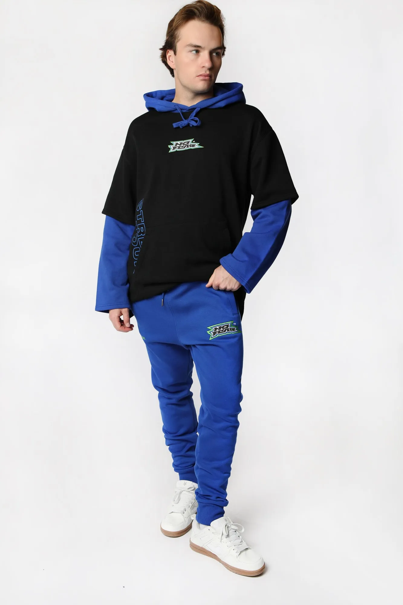 No Fear Mens Embroidered Logo Fleece Jogger