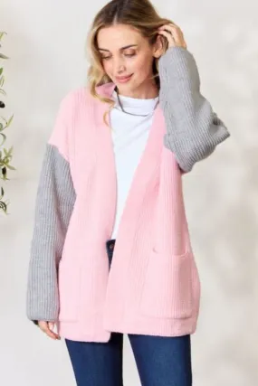 Open Front Cardigan with Pockets