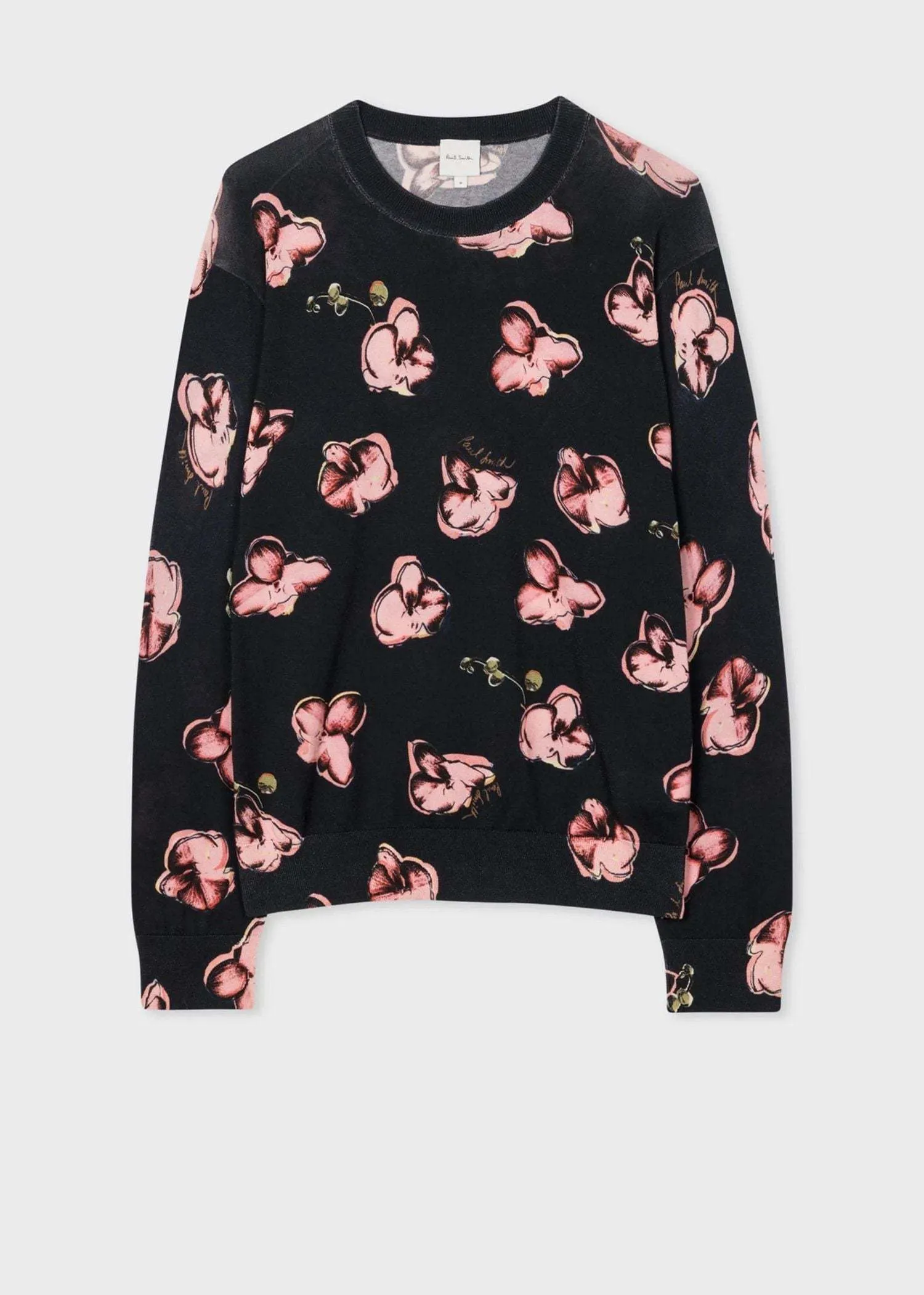 Paul Smith  |Crew Neck Pullovers Flower Patterns Street Style