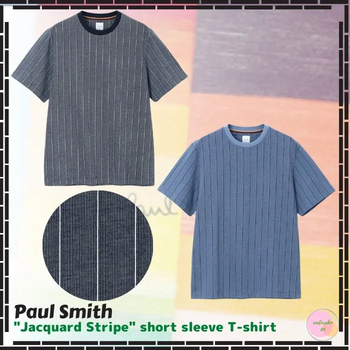 Paul Smith  |Crew Neck Pullovers Stripes Street Style Plain Cotton