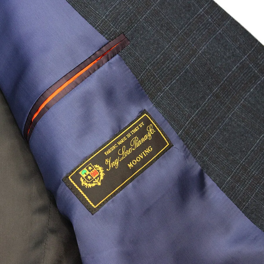 Paul Smith - Soho Tailored Fit Loro Piana Navy/Brown Check Suit