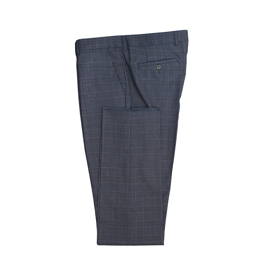 Paul Smith - Soho Tailored Fit Loro Piana Navy/Brown Check Suit