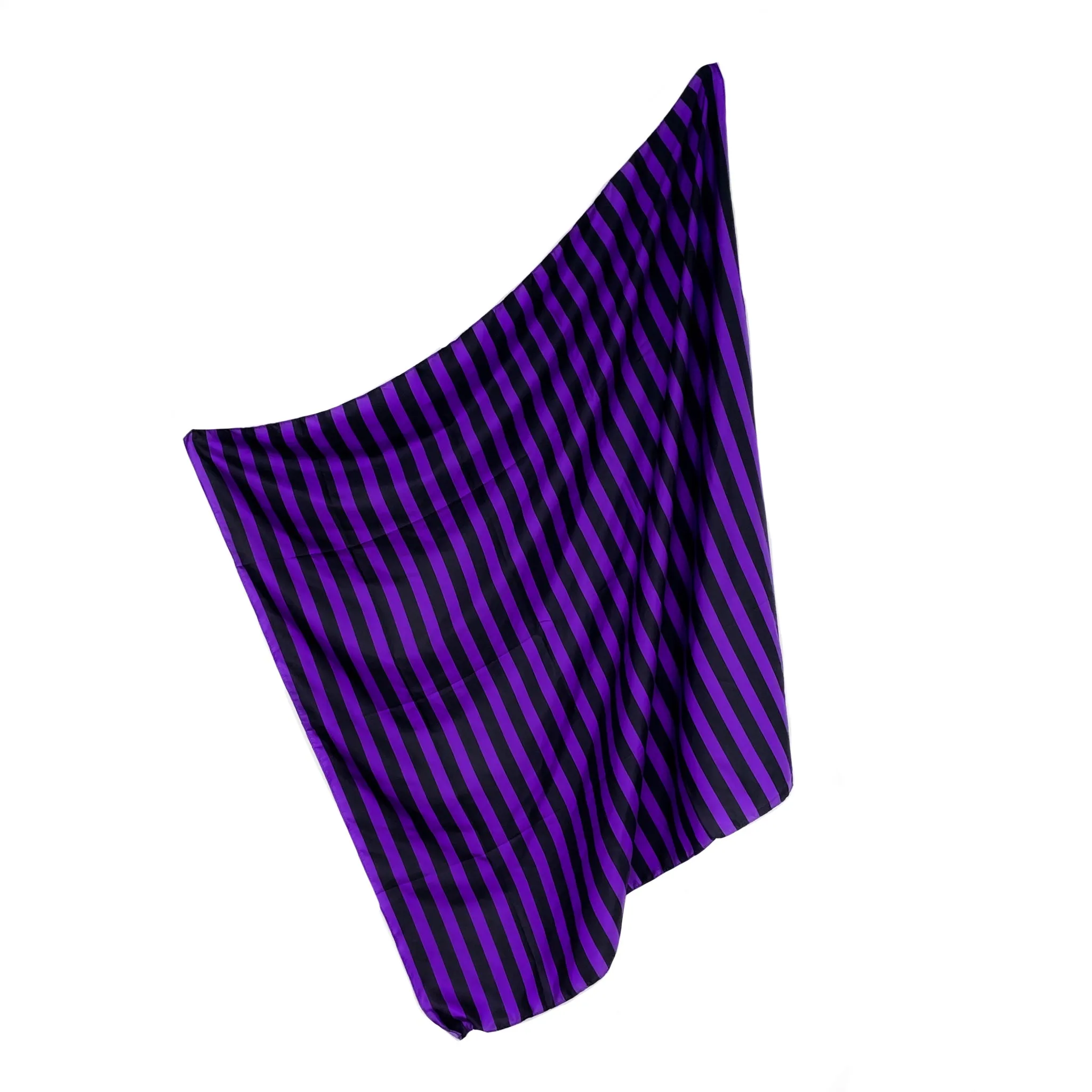 Purple and Black Striped Headscarf