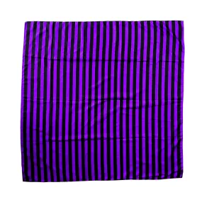 Purple and Black Striped Headscarf