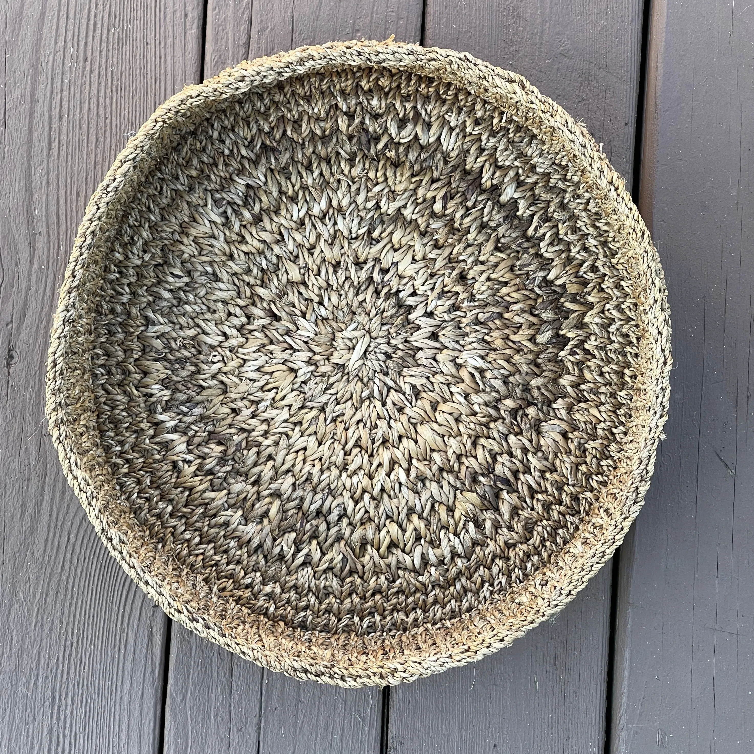 Radha Large Round Basket Tray