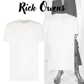 RICK OWENS  |Crew Neck Pullovers Street Style Plain Cotton Short Sleeves