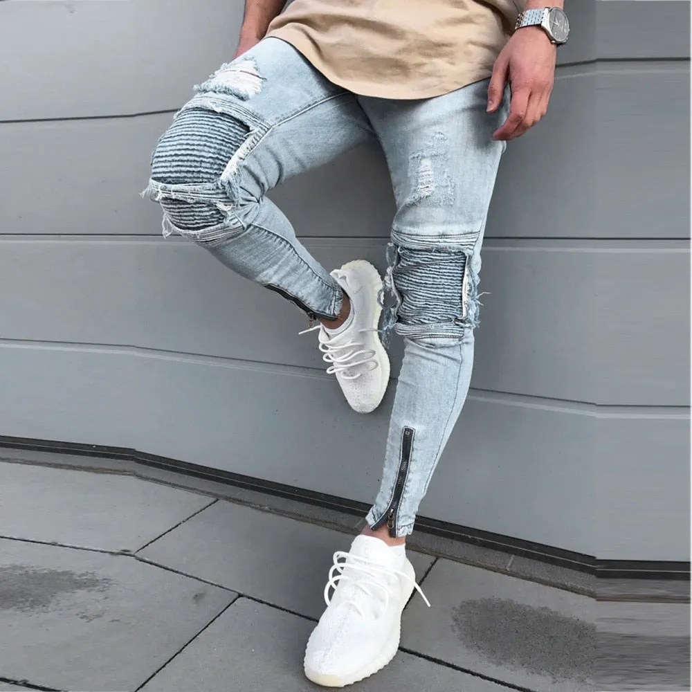 RIPPED SKINNY JEANS