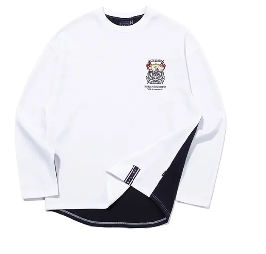 ROMANTIC CROWN  |Unisex Street Style Collaboration Long Sleeves Plain Cotton