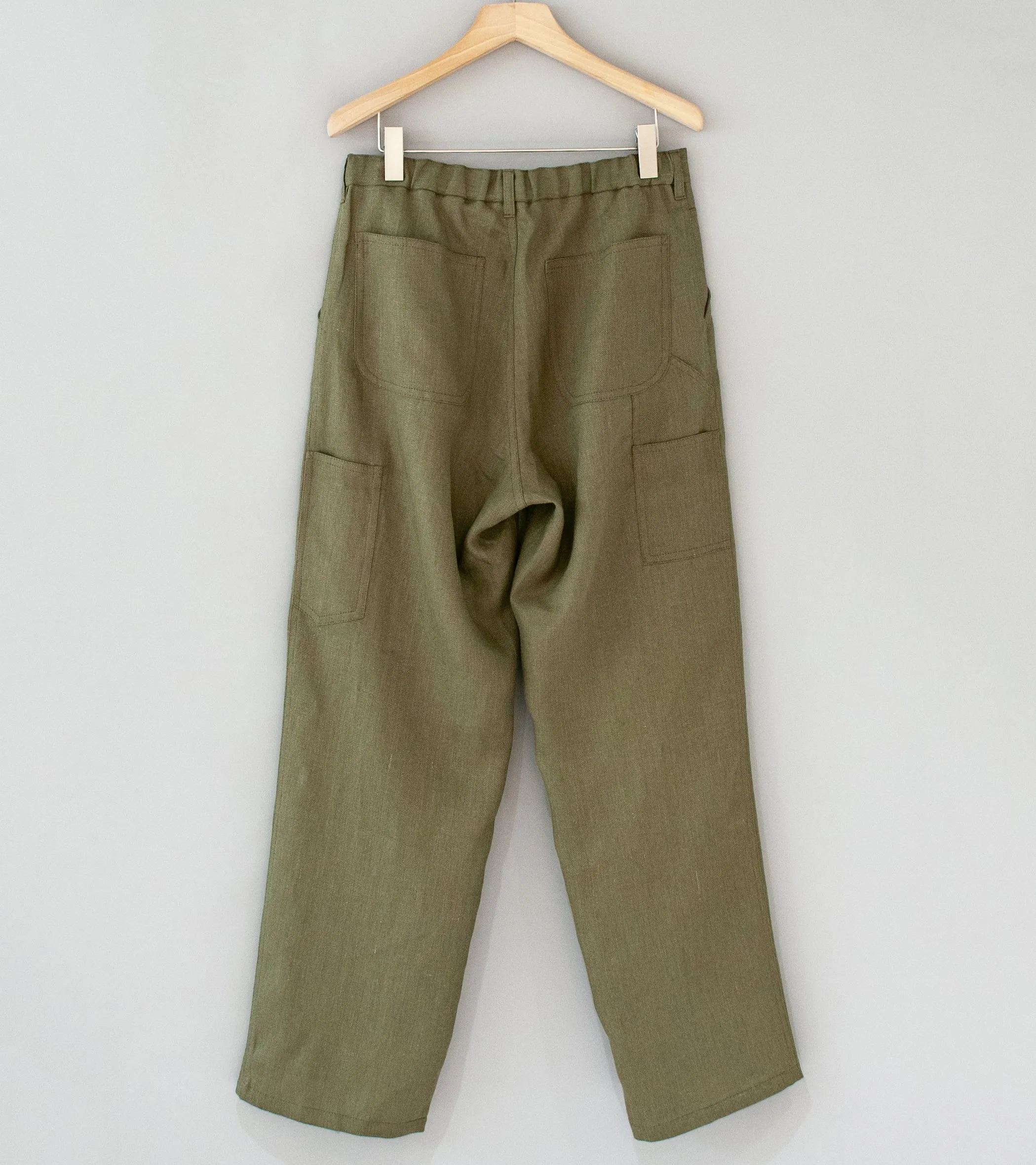 Royce Hill ‘Work Trouser’ (Army Green Linen Twill)