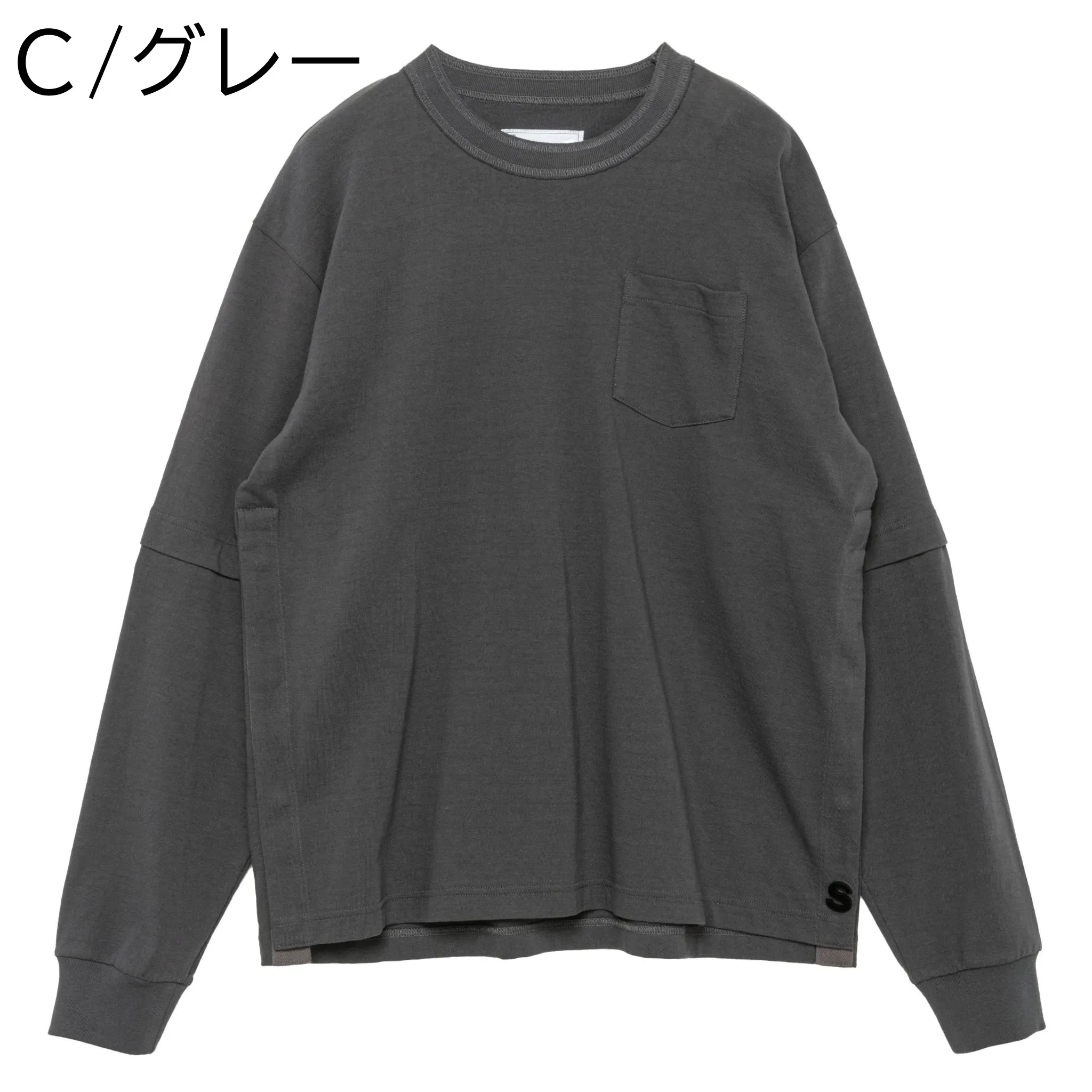 sacai  |Crew Neck Street Style Long Sleeves Plain Cotton