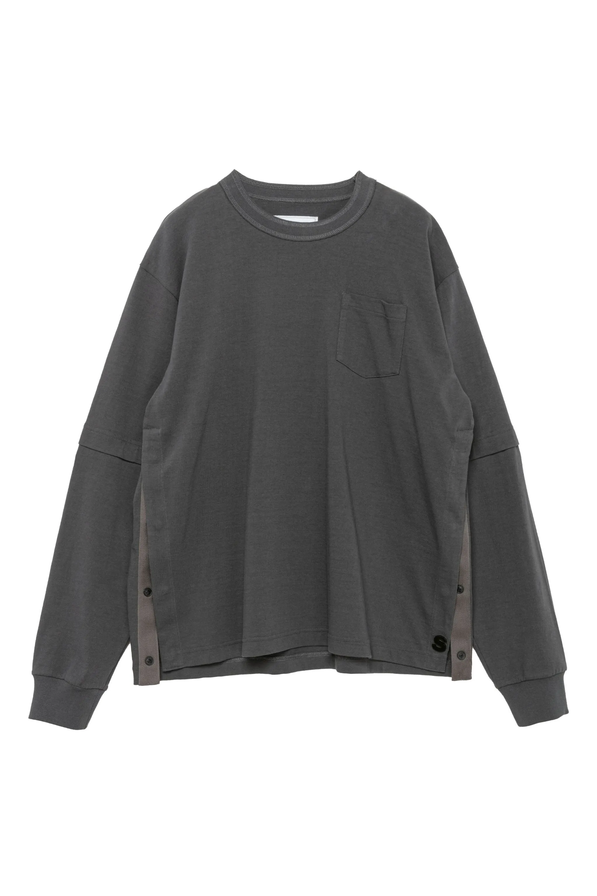 sacai  |Crew Neck Street Style Long Sleeves Plain Cotton