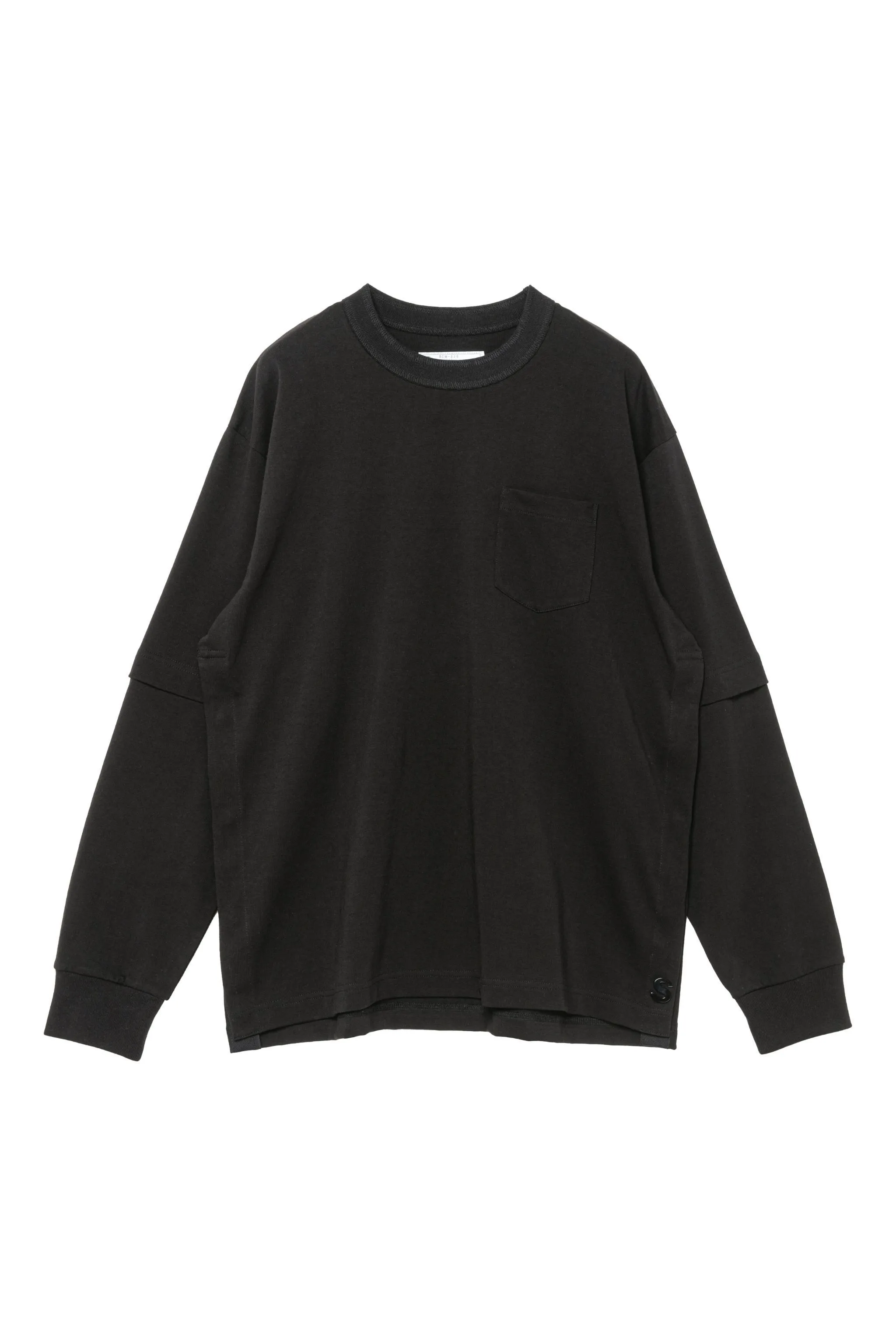 sacai  |Crew Neck Street Style Long Sleeves Plain Cotton