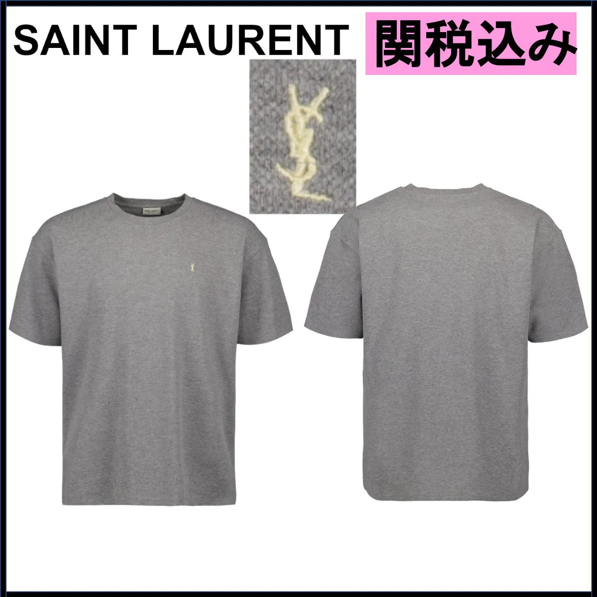 Saint Laurent  |Crew Neck Pullovers Street Style Cotton Short Sleeves Bridal