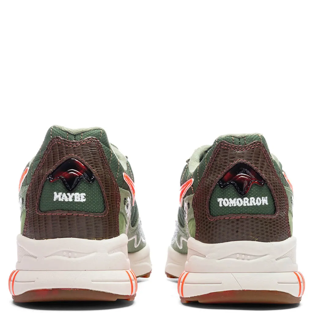 Saucony x Maybe Tomorrow 3D Grid Hurricane Tortoise - Green/Orange