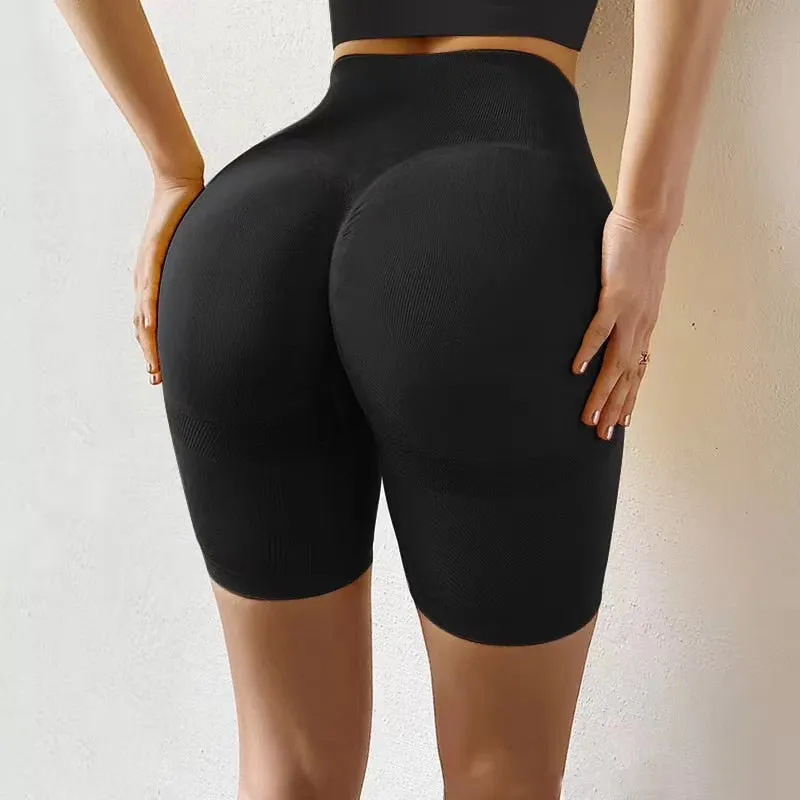 Sexy Women's Seamless High Waist Push Up Booty Fitness Workout Shorts